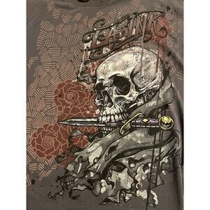 *VINTAGE* LA Ink 2009 Tattoo T-Shirt 2XL Discovery TV Show Kat Von D Skull RARE